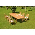 thumbnail image 4 of Grade-A Teak Dining Set: 6 Seater 7 Pc: 122" Caranas Double Extension Rectangle Table And 6 Mas Stacking Arm Chairs Outdoor WholesaleTeak #WMDSMS40, 4 of 4