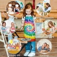 thumbnail image 6 of Colorful Tie Dye Pattern Kids Aprons for Girls and Boys,Adjustable Neck Strap Toddler Aprons for Kids Cooking Baking, 6 of 6