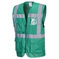 thumbnail image 3 of Portwest F476 Mens Iona Executive Safety Work Vest with Reflective Tape Bottle Green, Large, 3 of 4