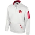 thumbnail image 2 of Men's Colosseum  White Houston Cougars Mainframe Fleece Quarter-Zip Jacket, 2 of 3