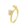 thumbnail image 2 of Round & Marquise Shape White Cubic Zirconia Wrap Enhancer Guard Ring in 10k Yellow Gold Ring Size - 6, 2 of 3