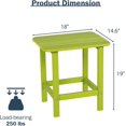 thumbnail image 2 of Wubio 19'' Adirondack Side Table, Rectangular HDPE End Table, Weather Resistant and Easy Maintenance, Apple, 2 of 16