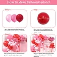 thumbnail image 4 of Kit con forma de arco con forma de guirnalda con globos, diseño de macarrones, color rosa, para fiestas, 4 of 5