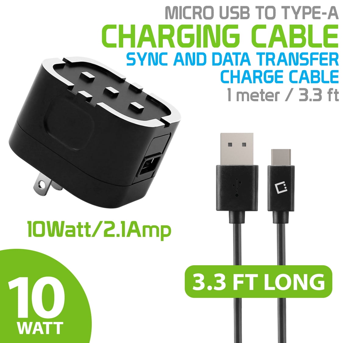 Cellet Home Charger For Samsung Galaxy S7 S7 Edge 10 Watt 2 1 Amp Folding Blade Usb Travel And Home Charger With Micro Usb Data Cable Walmart Com Walmart Com