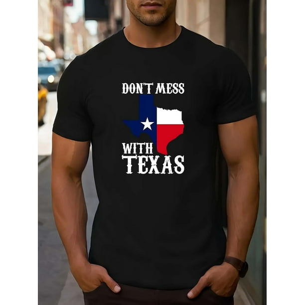 Camiseta cómoda y elegante "Orgullo de Texas" - Camiseta de manga corta y cuello redondo para hombre - Cómoda, transpirable y absorbente de humedad para exteriores de verano, el regalo perfecto para é