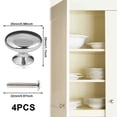 thumbnail image 2 of Paquete de 4 pomos de cocina, pomos de puerta plateados con tornillos, pomos pequeños de aleación de aluminio para cajones, pomos de gabinete, pomo de manija redonda para gabinete, armario, cajón,, 2 of 7