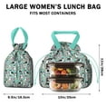 thumbnail image 5 of Corgi Dog and Flowers Drawstring Lunch Bag Women - Drawstring Lunch Bag Insulated for Work Office - Stain-Resistant Large Lunchbags for Women with Multi-Pockets, 5 of 6