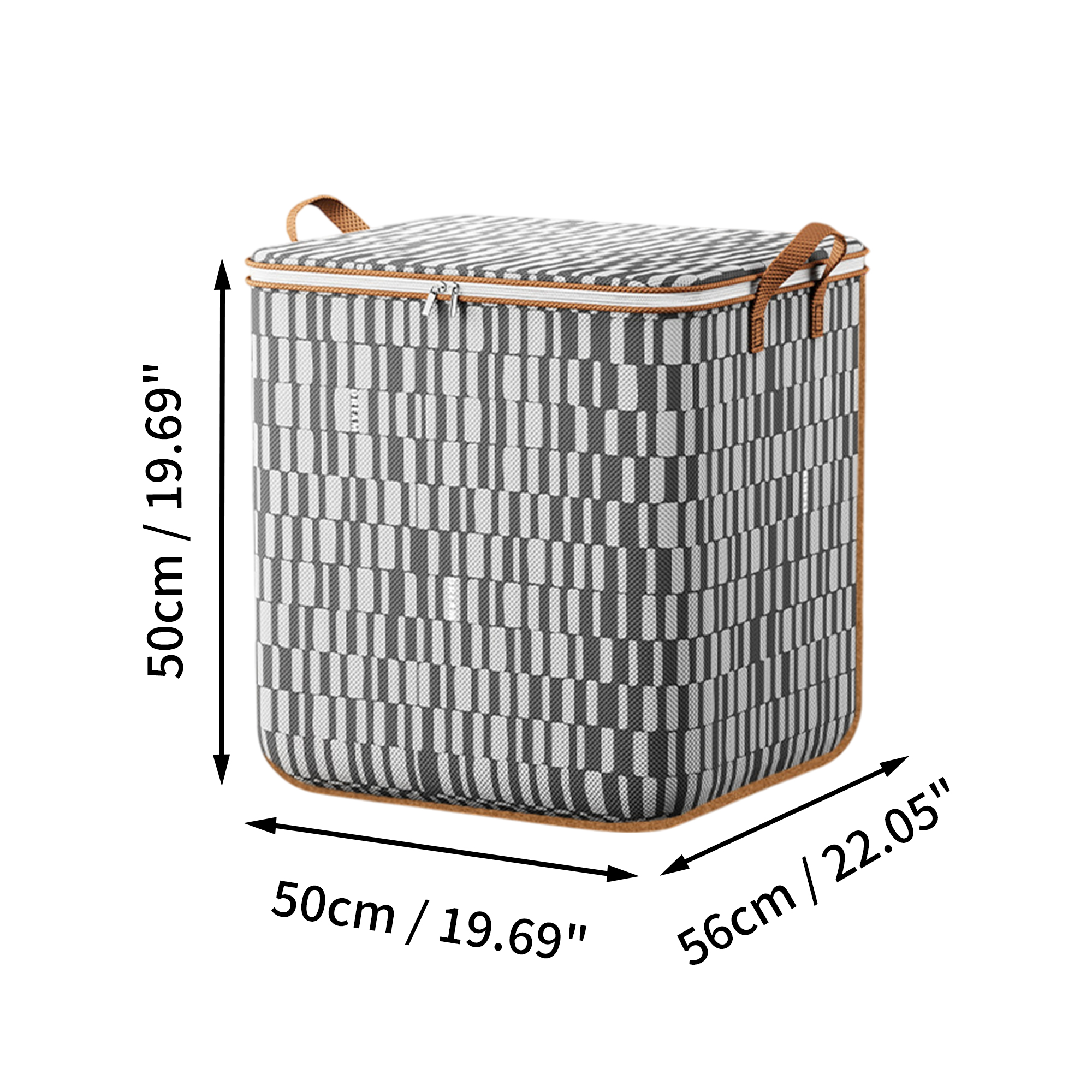 Unique Bargains High Capacity Storage Bag Storage Bins Gray 1 Pc 19.69"x22.05"x19.69"