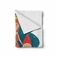 thumbnail image 2 of Gnome Soft Flannel Fleece Throw Blanket, Fairytale Princess with Dwarfs in Forest Character Mother Nature Girls, Cozy Plush for Indoor and Outdoor Use, 50" x 70", Multicolor, by Ambesonne, 2 of 6