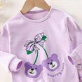 thumbnail image 6 of NOLDARES Toddler Boy Outfits Cartoon Print Long Sleeve Sweatshirt Tops Casual Pants Baby Boy Clothes 2pcs Set Casual Clothing(Light Purple,6-12 M), 6 of 6