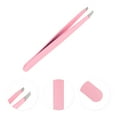 thumbnail image 3 of Unique Bargains 1 Pc Solid Color Flat Edge Eyebrow Tweezer for Bathroom Travel Hotel Pink Stainless Steel, 3 of 3