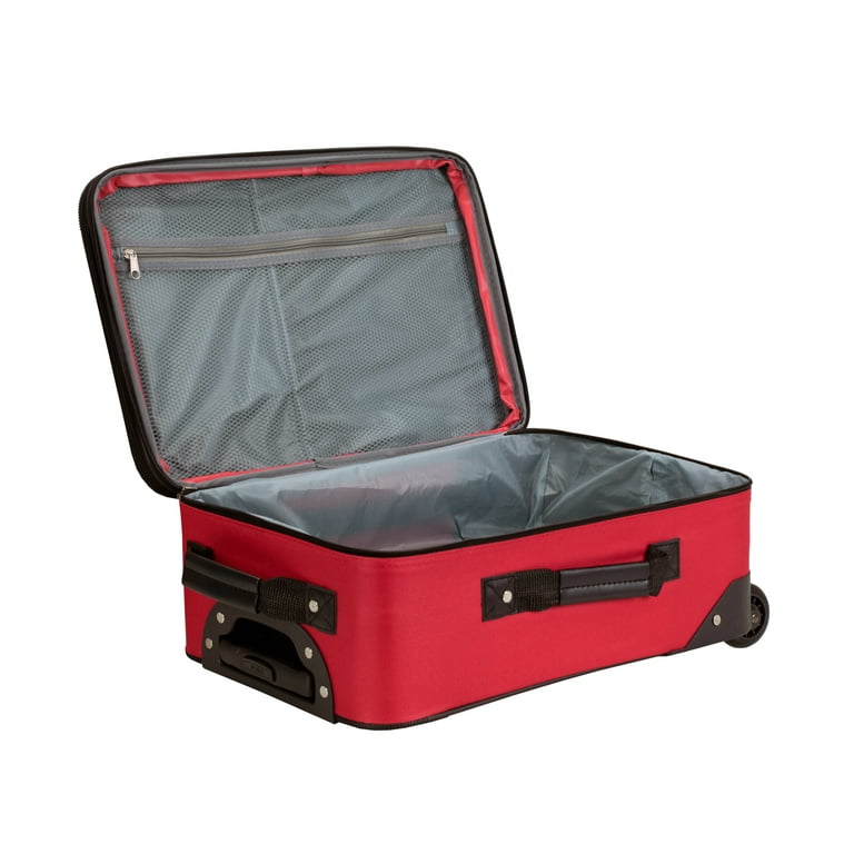 Rockland 2 Piece Carry Suitcase with Softside Wheels Fashion