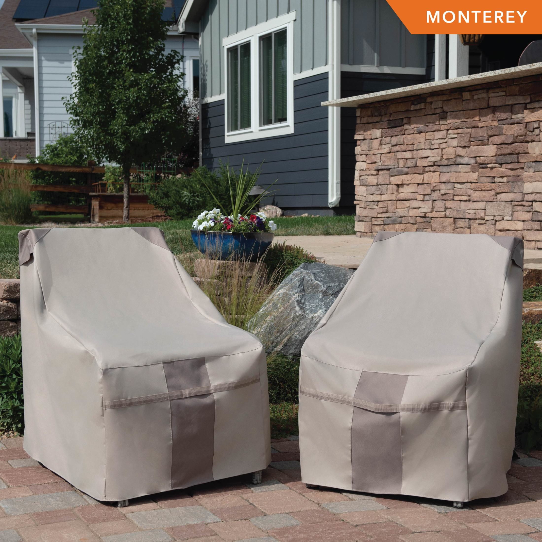 Modern Leisure Monterey Patio Egg Chair Cover, 45"L x 42"W x 75"H, Beige