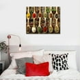 thumbnail image 5 of Nawypu K70250 kitchen decor Colorful Spices In Wooden Spoons beautiful kitchen Wall Art Painting Canvas Prints Ready to Hang for kitchen Wall Decor Home Decoration, 5 of 6