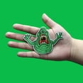 thumbnail image 2 of Ghostbusters Slimy Screaming Slimer Patch Classic 80s Comedy Embroidered Iron On, 2 of 2