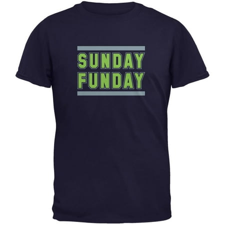 Sunday Funday Seattle Navy Adult T-Shirt (Best Sunday Brunch Seattle Wa)