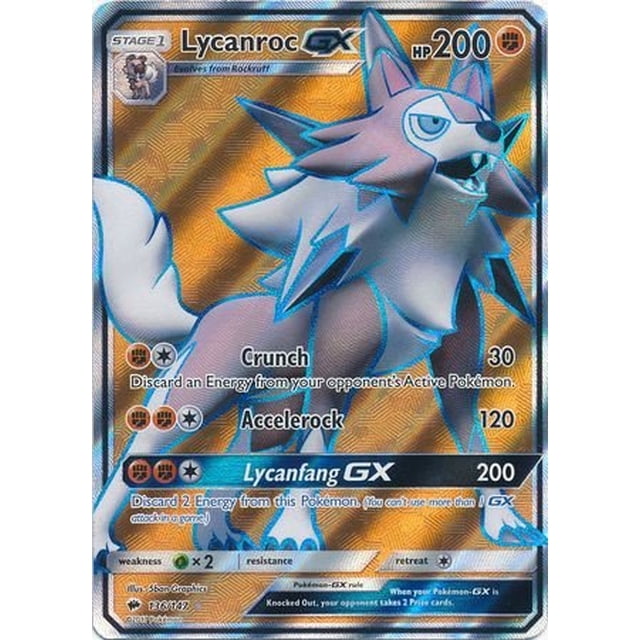 Pokemon - Lycanroc GX - 136/147 - Arte Completo Ultra Raro Pokémon Pokemon