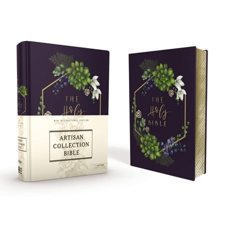 Collection Alphabet Design Board Niv, Artisan Collection Bible, Cloth Over Board, Navy Floral, Designed Edges Under Gilding, Red Letter Edition, Comfort Print (Hardcover) ()
