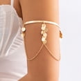 thumbnail image 5 of Joyería del puño del brazo para las mujeres, pulsera de la cadena del brazo de la borla de la joyería de las bandas del brazo de la joyería del brazo superior ajustable, 5 of 5