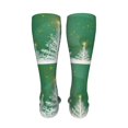 thumbnail image 6 of Kdxio Christmas Green Funny Silky Novelty Funky Long Knee High Socks Soft 3D Print Cosplay Crazy Stockings for Men Women, 6 of 8