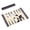 Grey, variant on Multiple Game Rolls Up PU Leather Backgammon Game Mat Backgammon Chess Set In 3 Colorful Color For Indoor Outdoor Fun