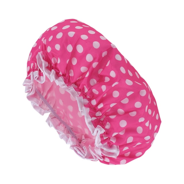 Gorro de baño cómodo para mujeres 1 Pc para negocios de baño y viajes, color rosa, tela Oxford PEVA