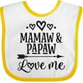 thumbnail image 3 of Inktastic Mamaw and Papaw Love Me Girls Baby Bib, 3 of 4
