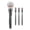Gun color, variant on 4-in-1 Magnetic Makeup Brush Set for Women - Professional Foundation, Contour, Eyeshadow Brushes - Portable Travel Makeup Tools