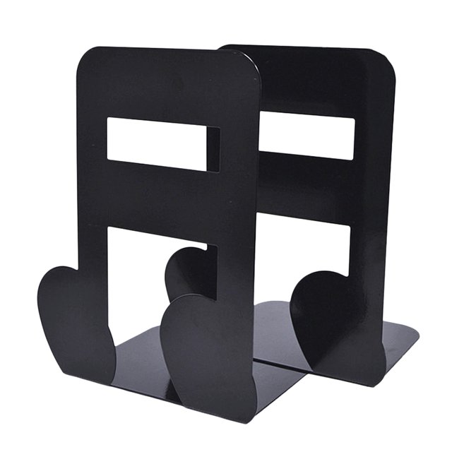 1 Pair of Books Classification Folders Creative Music Note Shaped Bookends Book Stands Book Organizer School Office Supplies (Random Color)