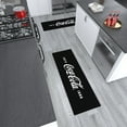 thumbnail image 4 of Ottomanson Coca-Cola Logo Machine Washable Non-Slip Rubberback 2x5 Runner Rug, 20"x 59", Black, 4 of 7