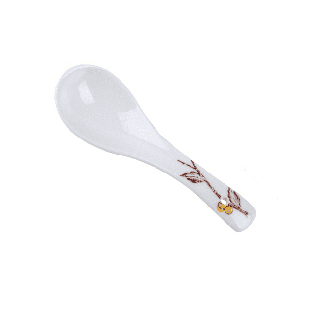 6 PCS Japanese Retro Soup Spoons Ceramics Soup Spoons Japanese Style Rice Spoon Flatware Asian Chinese Serving Spoons Appetizers Tableware Meal Partner for Tasting, Style 3