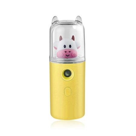 

Elenxs Facial Cool Mist Sprayer Maker Portable Rechargeable 30ml Mini Humidifier Fogger Face Steamer Skin Care Tool Beauty Supplies Type 1 Yellow