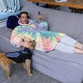 thumbnail image 3 of Tie Dye Wearable Blanket Hoodies with Sleeves and Huge Pockets-Comfy Super-Warm Blanket Sweatshirts-Men and Women Oversized Blanket Hoodie, 3 of 7
