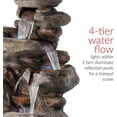 thumbnail image 6 of Alpine Corporation 4-Tier Rock Water Outdoor Electric Fountain with LED Lights, 6 of 12