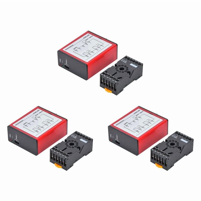 3X Detector de VehíCulos 110B AC220V Detector de Bucle Inductivo de VehíCulo de un Solo Canal para Control de Acceso Al Estacionamiento de AutomóViles