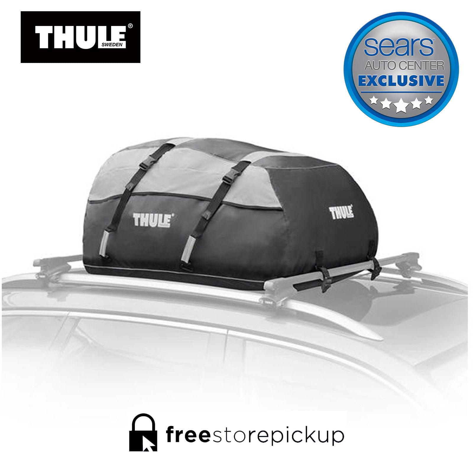 Thule Interstate Rooftop Cargo Bag - Water Resistant - 16 cu ft Thule Car Roof  Bag TH869