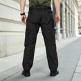 thumbnail image 4 of Multi Pocket Work Pants Mens Cargo Trousers Straight Leg Utility Pants Solid Color Casual Hiking Pants Long Pants for Men, 4 of 6