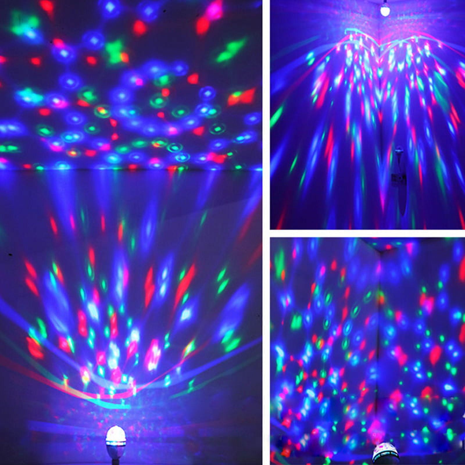 1pc E27 3W Colorful Rotating Stage RGB LED Light Bulb Strobe Party Disco DJ  Lamp 