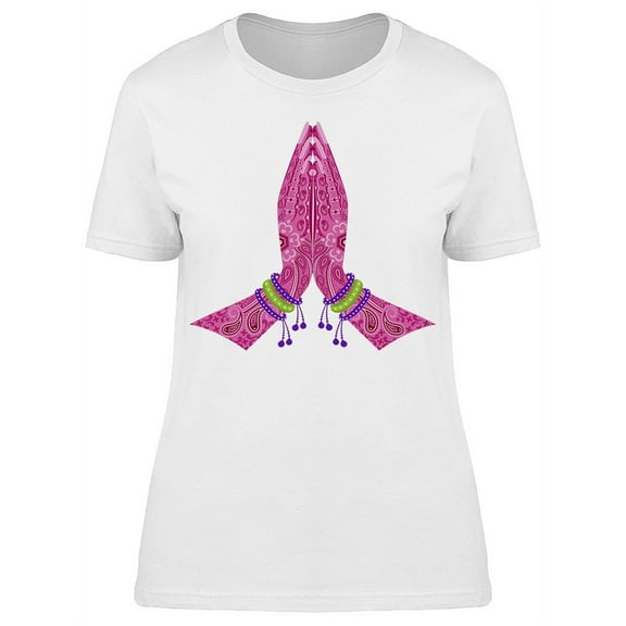 Indian Hand Namaste T-Shirt Women -Image by Shutterstock, Female Small