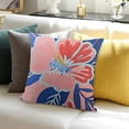 thumbnail image 3 of BANET  Outdoor Indoor Throw Decorative Pillow Cover Decorative Waterproof Striped Floral Patio Pillows Cushion Case for Couch Tent Park White, 3 of 5