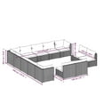 thumbnail image 5 of vidaXL 13 Piece Garden Lounge Set with Cushions Brown Poly Rattan, 5 of 5