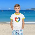 thumbnail image 5 of Summer T-shirts for Kids 3-14 Years Soft Tshirts Short Sleeve Colorblock Boys Girls Crew Neck Base Tee Shirt (13 Years, Yellow 06), 5 of 6