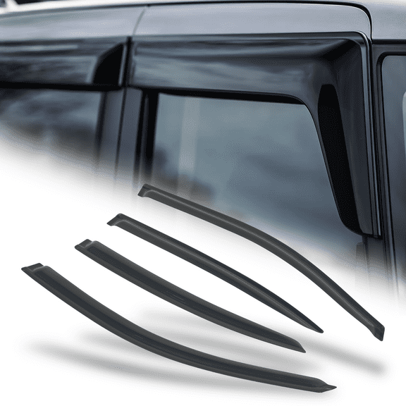 M-AUTO 4Pcs Tape-On Window Visor Shade Vent Sun Rain Deflector Guard for 08-14 Dodge Avenger