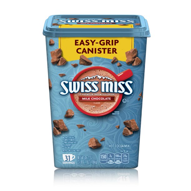Swiss Miss Classics Milk Chocolate Hot Cocoa Drink Mix, 38.27 Oz Canister