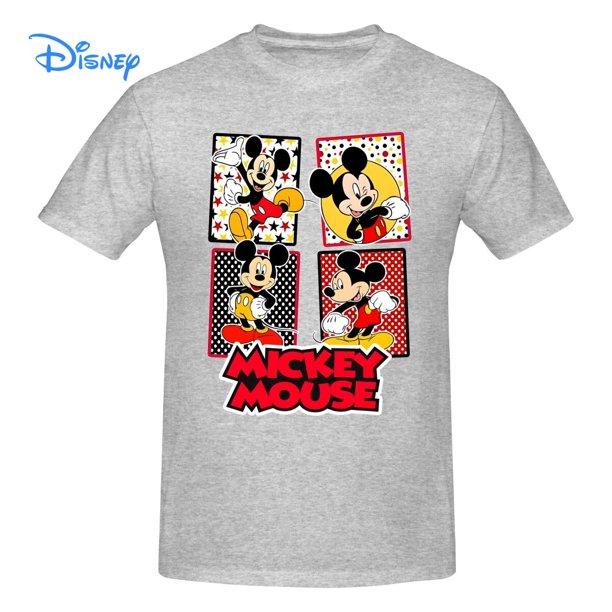 Disney Mickey Mouse T shirt Harajuku Short Sleeve T-shirt 100% Cotton Graphics Tshirt Brands Tee Top3XL Gao Jinjia LED