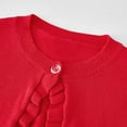 thumbnail image 4 of fatyb Toddler Girls Cardigan Sweater Long Sleeve Cropped Cover up Ruffle Girls Button Closure Jacket, 4 of 6