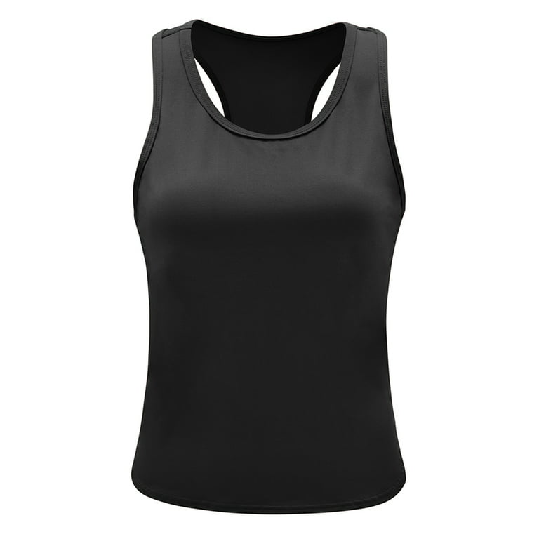 icyzone Women's Lightweight Breathable Open Back Workout Athletic Yoga Tank  Tops