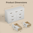 thumbnail image 6 of Aiho 47" Modern Wooden 7-Drawer Dresser, Metal Pull Handles & Anti-Tip Design-White, 6 of 8