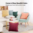 thumbnail image 2 of Deconovo Corduroy Fundas de cojines Juego de 4 – Machine Washable Home Decor for Sofa, Dormitorio | Almond Buff, 18x18 Inch, 2 of 6