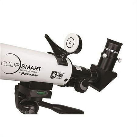 Celestron - Eclipsmart Travel Solar Scope 50 Refractor Telescope - White/black